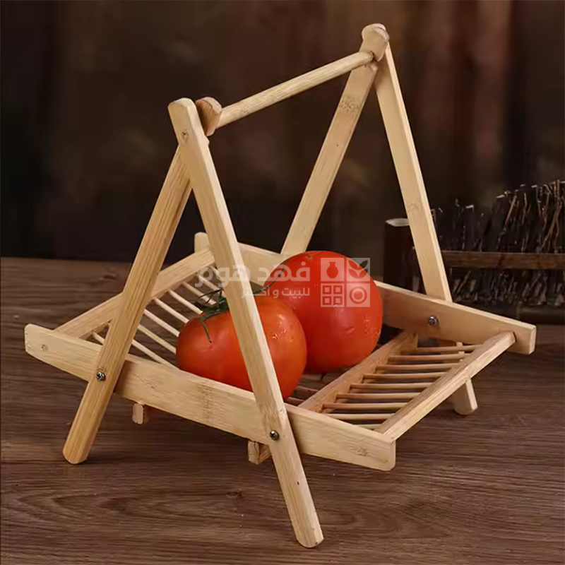 سلة فواكه خشب بامبو