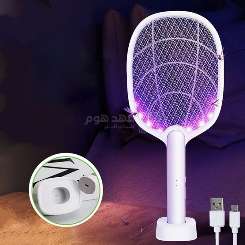 مضرب ناموس USB مع قاعدة