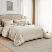 طقم غطاء تخت جاكار 8 قطع 240*260 MADISON PARK GALILEO BEIGE KING