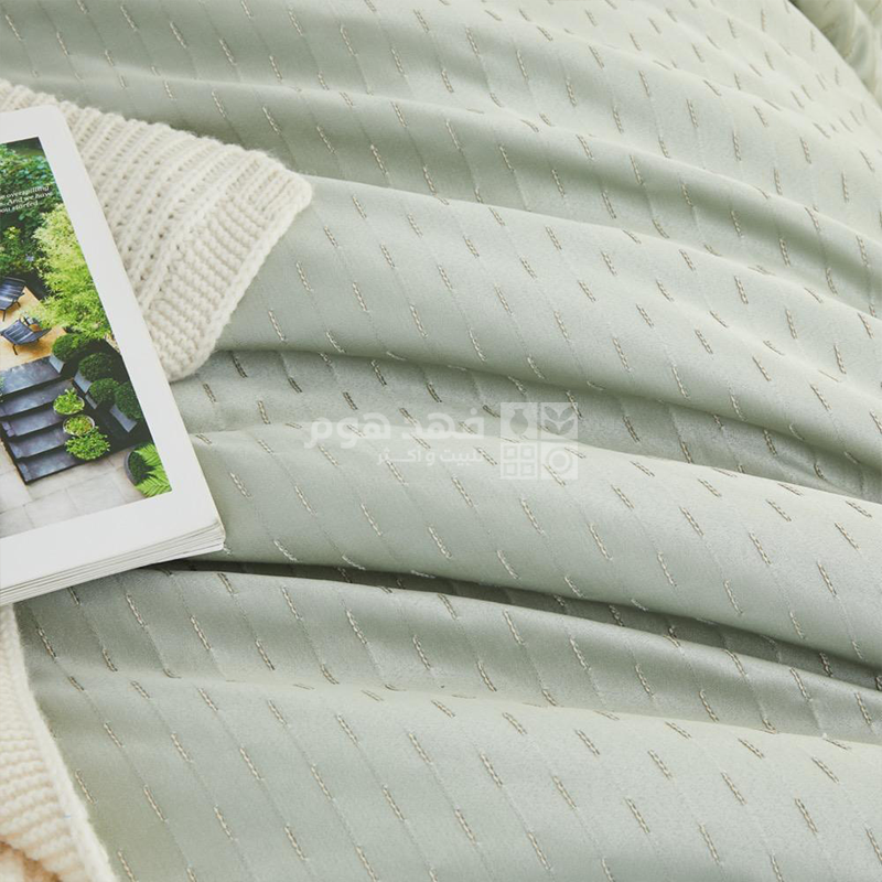طقم غطاء تخت جاكار 8 قطع 240*260 MADISON PARK GALILEO GREEN KING