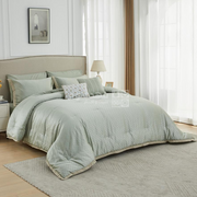 طقم غطاء تخت جاكار 8 قطع 240*260 MADISON PARK GALILEO GREEN KING