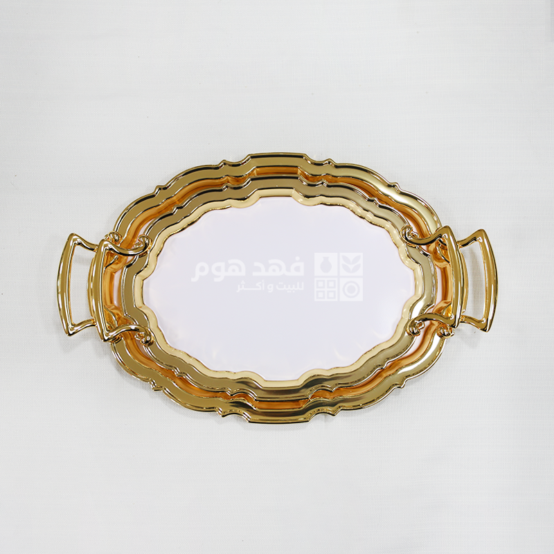 طقم/2 صواني تقديم مذهب 5213