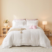 طقم غطاء تخت ميكروفيبر 5 قطع KIDS ZONE MARY WHITE 180*230 TWIN