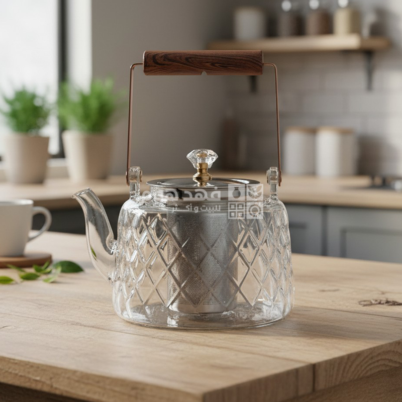 ابريق شاي زجاج 1300 مل Q27/158