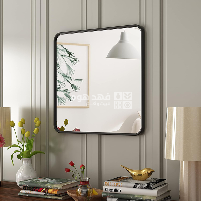 مراة مربع اطار المنيوم 60*60 سم ASI