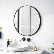 مراة دائري اطار المنيوم 60*60 سم ASI