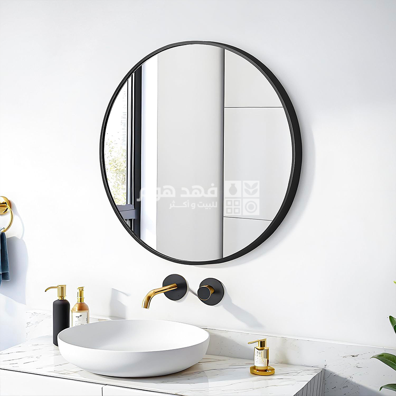 مراة دائري اطار المنيوم 60*60 سم ASI