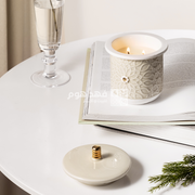 شمع عطري صغير اصالة 2568 بيج ذهبي