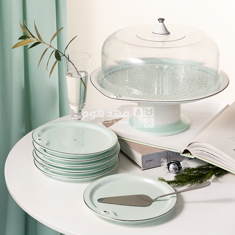 طقم كيك 8 قطع اصالة 2599 فيروزي