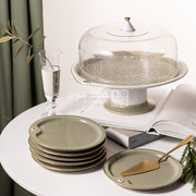 طقم كيك 8 قطع اصالة 2597 زيتي