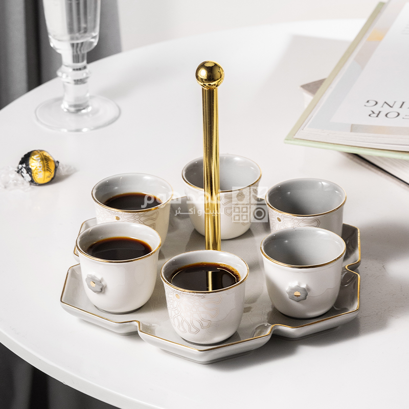 فناجين سادة ستاند اصالة 2592 رمادي