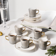 طقم 6 فناجين قهوة اصالة 2535 رمادي