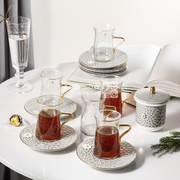 طقم استكانة 14 قطعة اصالة 2553 رمادي