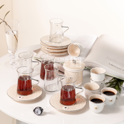 طقم استكانة 19 قطعة اصالة 2549 كريمي