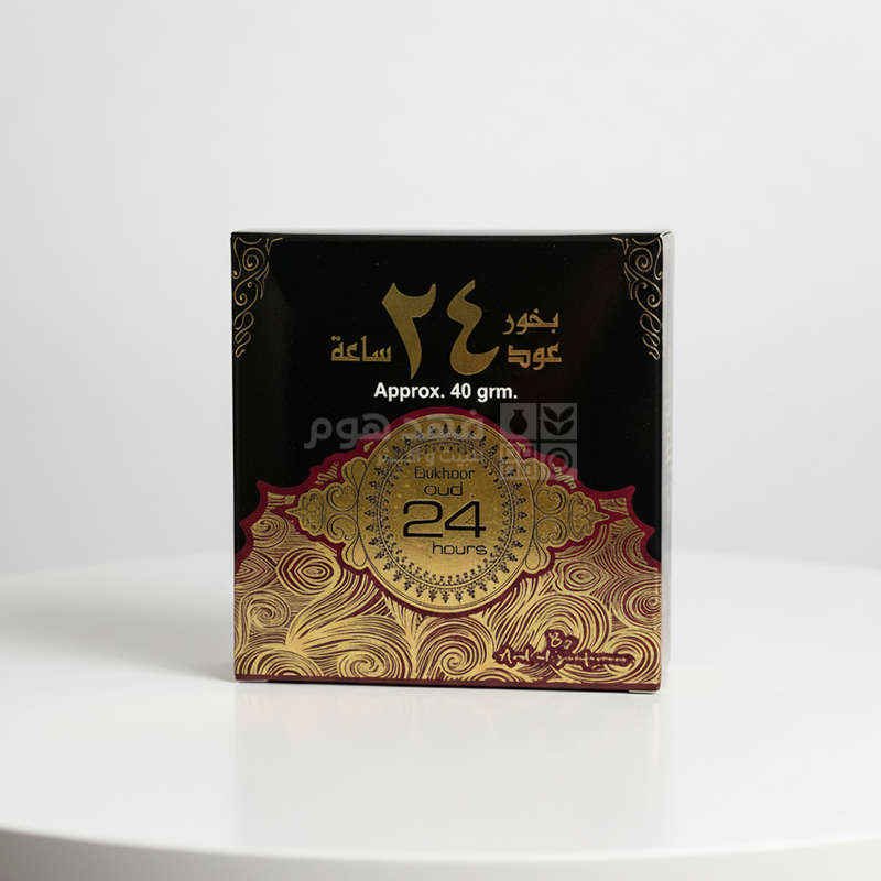 علبة بخور مربع 40غرام تراب عود 24 ساعة