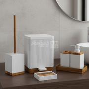 طقم/5 اكسسوارات حمام ابيض 7502/1