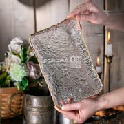 جاط حلويات مستطيل 23*14سم مذهب مثلج 7834/13