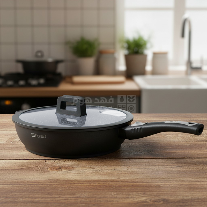 مقلاية سيراميك عميقة 28سم لون اسود Dorsch DH-05581