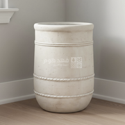 قوار حجر محزز ابيض وسط 35*50 سم D73-12