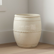 قوار حجر بيج محزز وسط D73-4