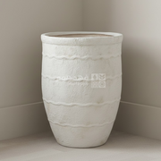 قوار حجر ابيض خط مموج وسط 52*37 سم D73-13