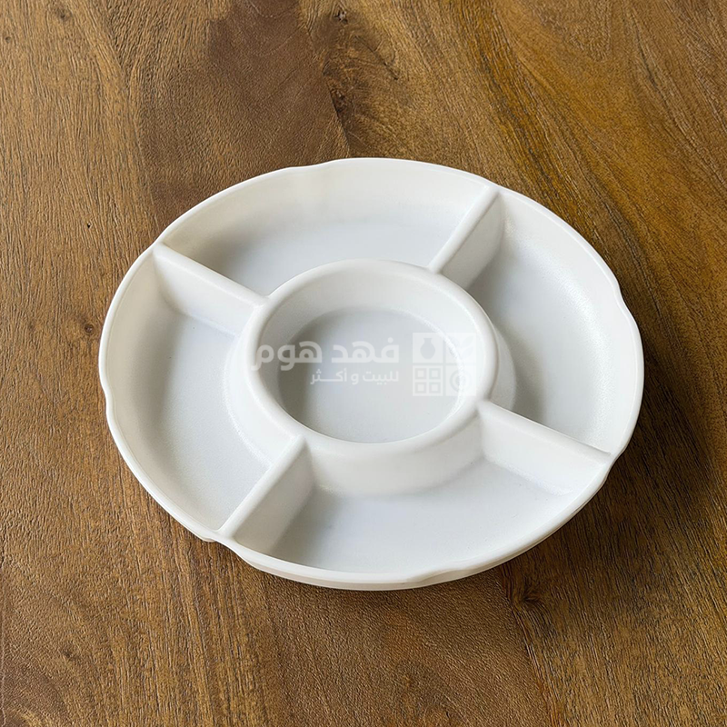 صحن مقطع ميلامين 25سم ايفوري 00121