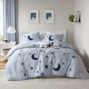 طقم غطاء تخت 5 قطع ميكروفيبر 180*230 KIDS ZONE LUNARA BLUE TWIN