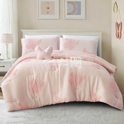 طقم غطاء تخت 5 قطع ميكروفيبر 180*230 KIDS ZONE FLUTTA PINK TWIN