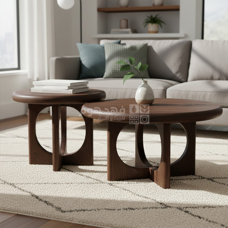 طقم طاولات خشب 2 قطع W 2025-056 S/2