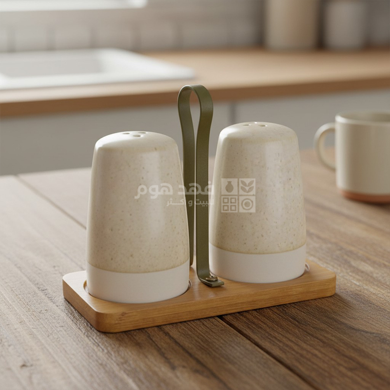 طقم 2 ممالح + ستاند CADEAU BEIGE