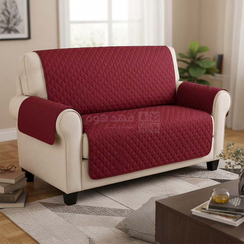 طقم غطاء كنب 7 مقاعد SURE-FIT SOFA COVER BURGUNDY