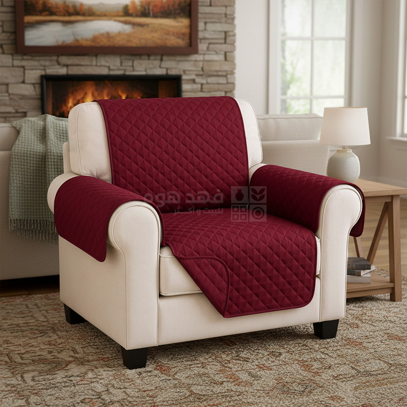 طقم غطاء كنب 7 مقاعد SURE-FIT SOFA COVER BURGUNDY