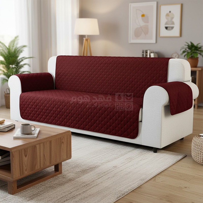 طقم غطاء كنب 7 مقاعد SURE-FIT SOFA COVER BURGUNDY