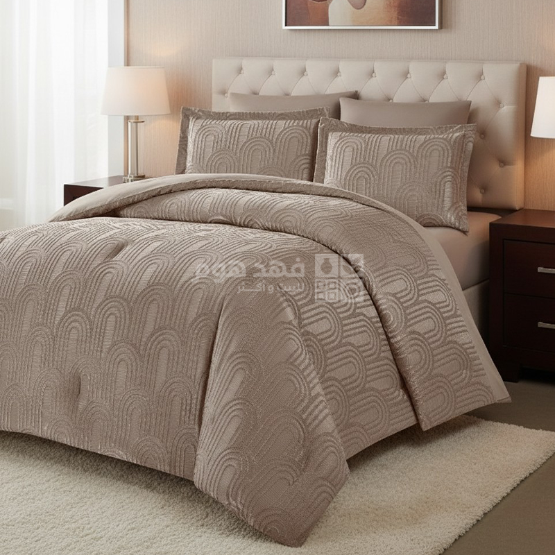 لحاف صيفي 6 قطع مجوز COZY-01 CAVERA كابتشينو مرسم أقواس