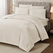 لحاف صيفي 6 قطع مجوز COZY-02 CAVERA بيج مرسم اقواس