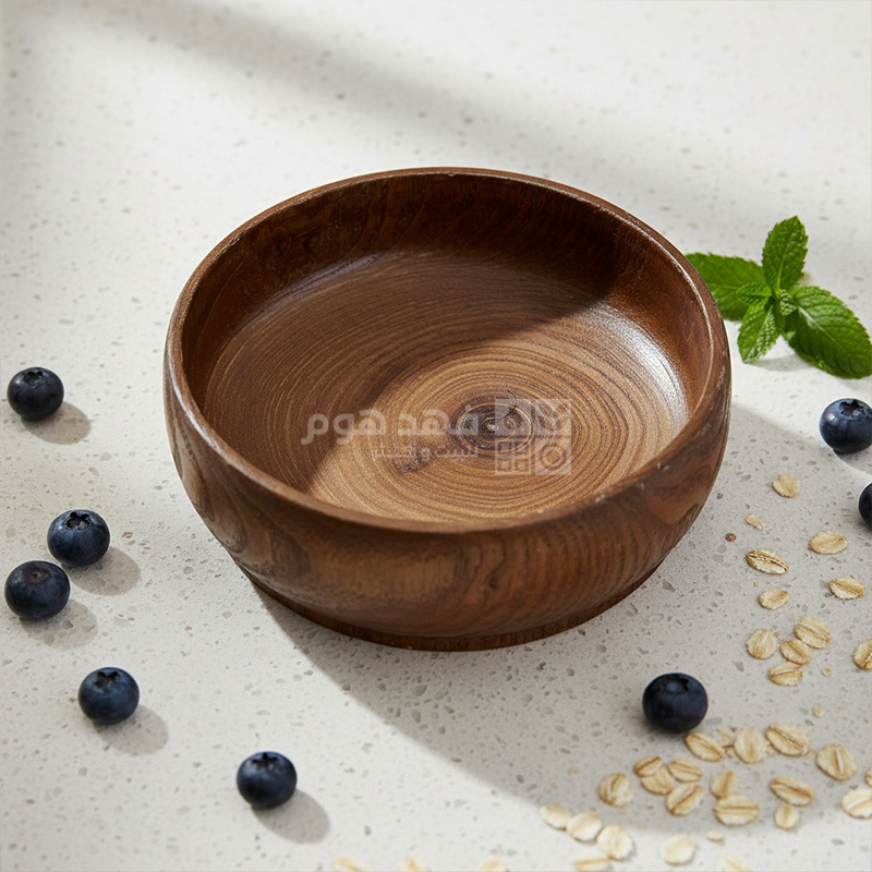 طقم 4 صحون خشب بني 12 سم T