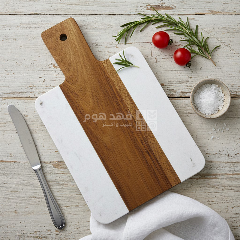مفرمة بيد مستطيل جرانيت مع خشب 18*15سم D102-6