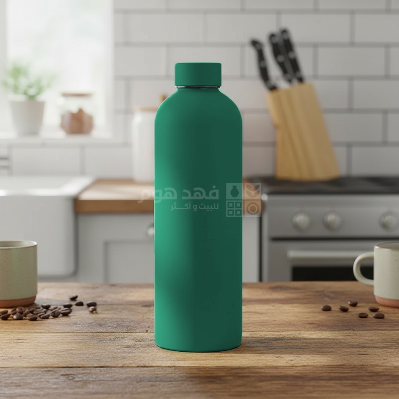مطرة ماء ستانلس ملون ماط 750مل غطاء لف D113-2