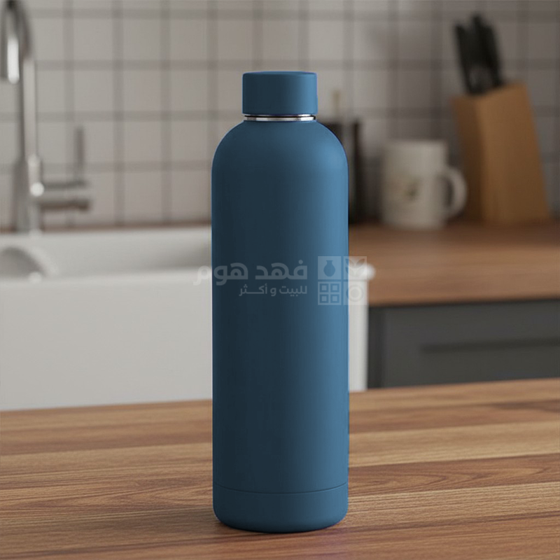 مطرة ماء ستانلس ملون ماط 750مل غطاء لف D113-2