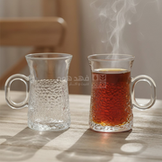 طقم كاسة شاي /12 زجاج سادة نصف مبزر 10/12