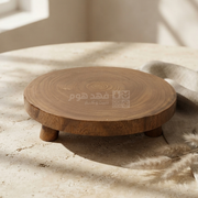 ستاند دائري خشب بقاعدة 33*33*7 سم 12/38