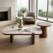 طقم /2 طاولة وسط مستطيل 130*70*55+35*50سم MZ-5 F38