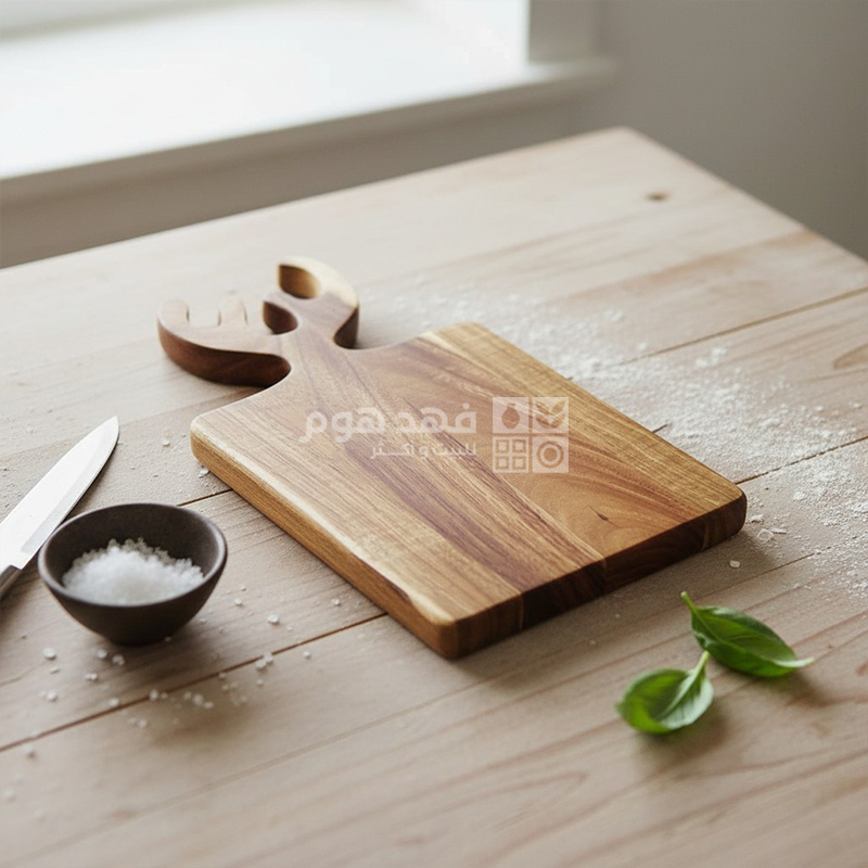 لوح فرم خشب اكاسيا مسكة قرن غزال صغير 16*20 سم 150/9