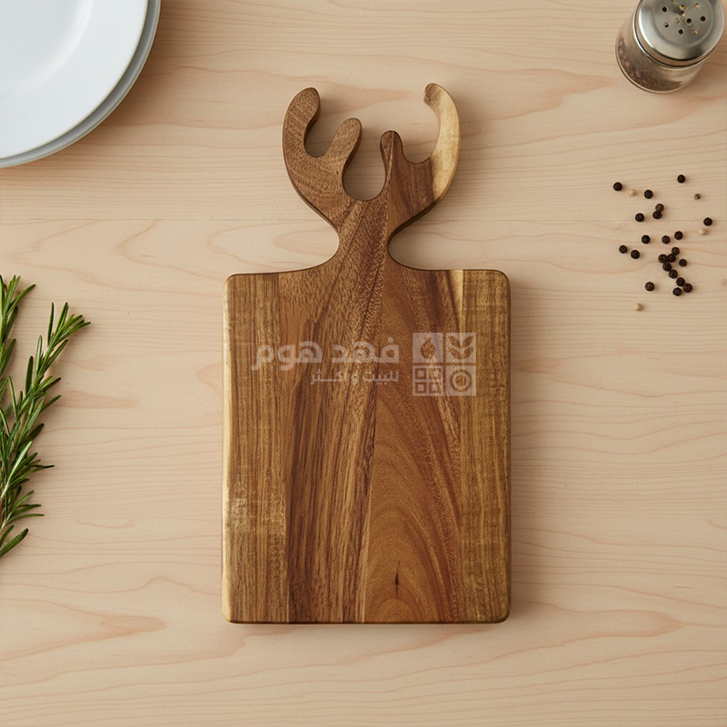 لوح فرم خشب اكاسيا مسكة قرن غزال صغير 16*20 سم 150/9