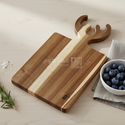 لوح فرم خشب اكاسيا مسكة قرن غزال كبير 20*23 سم 150/8
