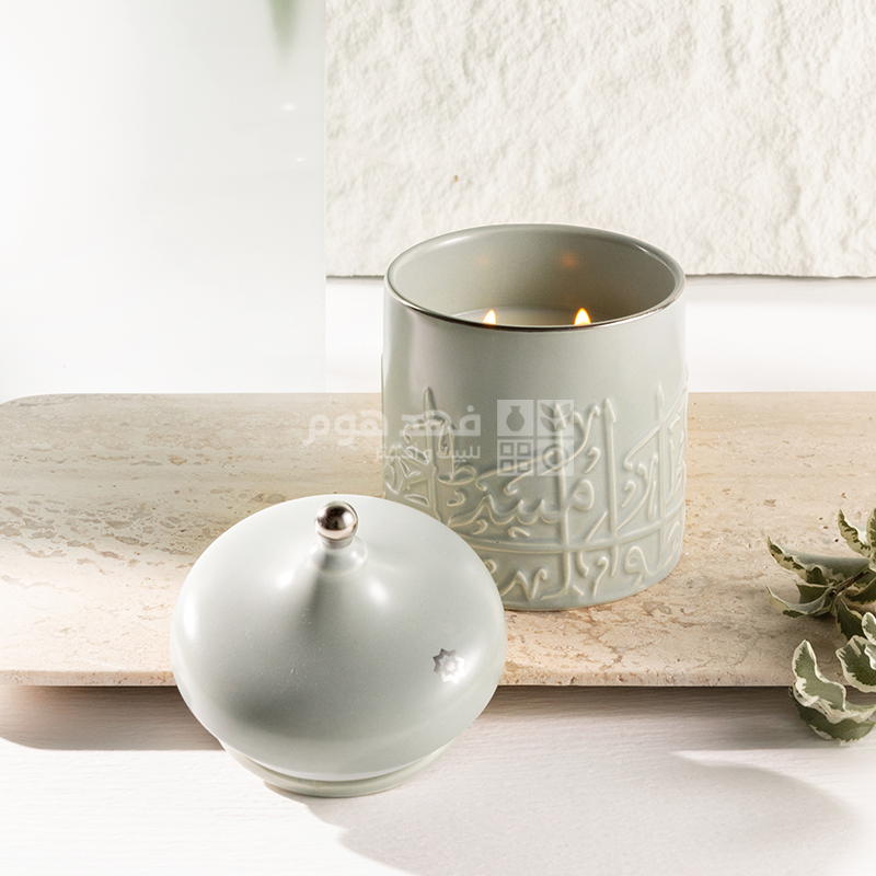 شمع عطري جوار صغير اخضر فاتح 2682