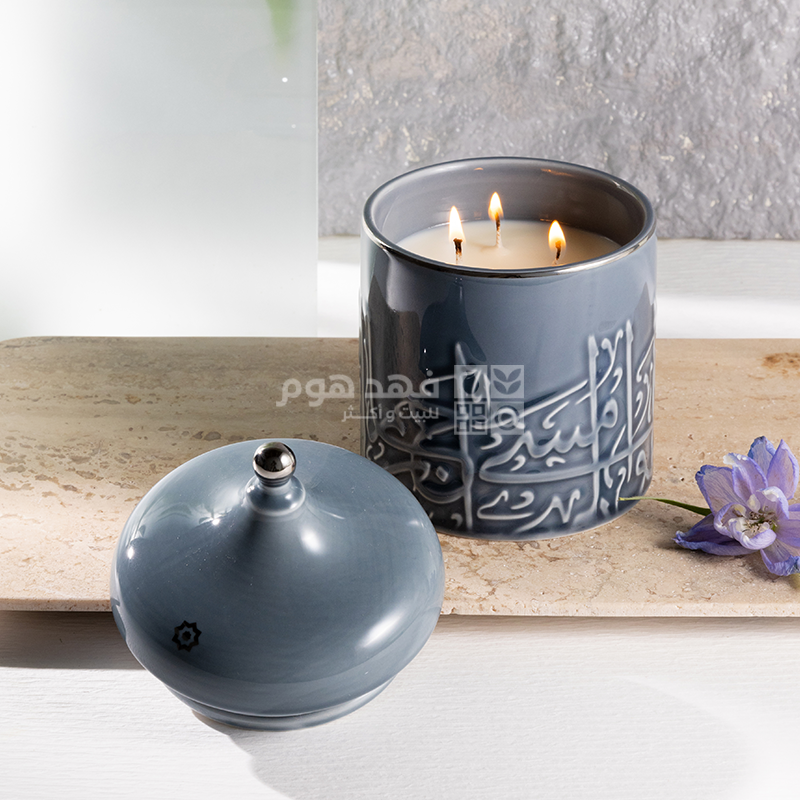 شمع عطري جوار كبير ازرق 2691