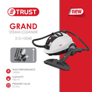 ماكنة تنظيف بالبخار ابيض واسود 8 قطع 1300W
