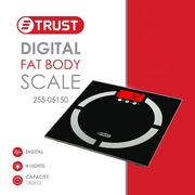 ميزان جسم و نسبة الدهون ترست اسود 05150