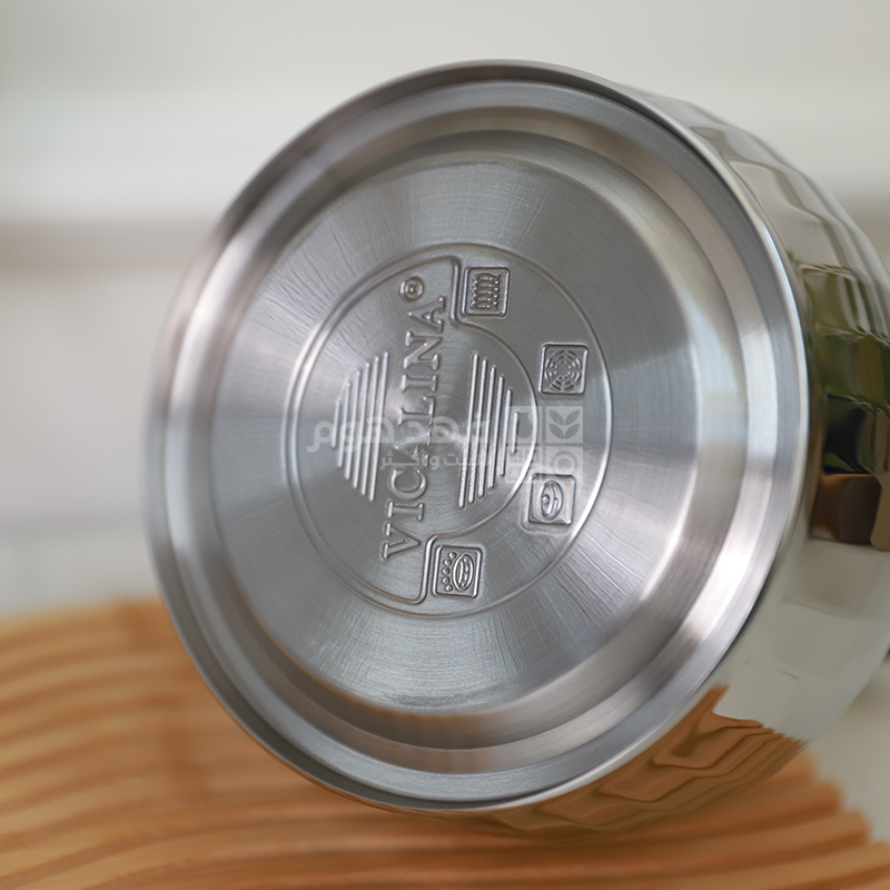 ابريق شاي 1 لتر ستانلس مصدف ذهبي مع فضي vicalina